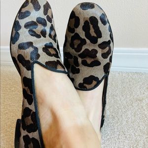 Coach Estelle Ocelot calf hair/leather loafers